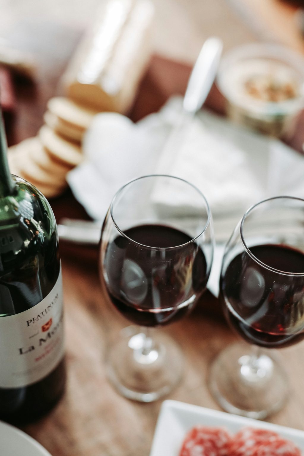 Copas de vino tinto